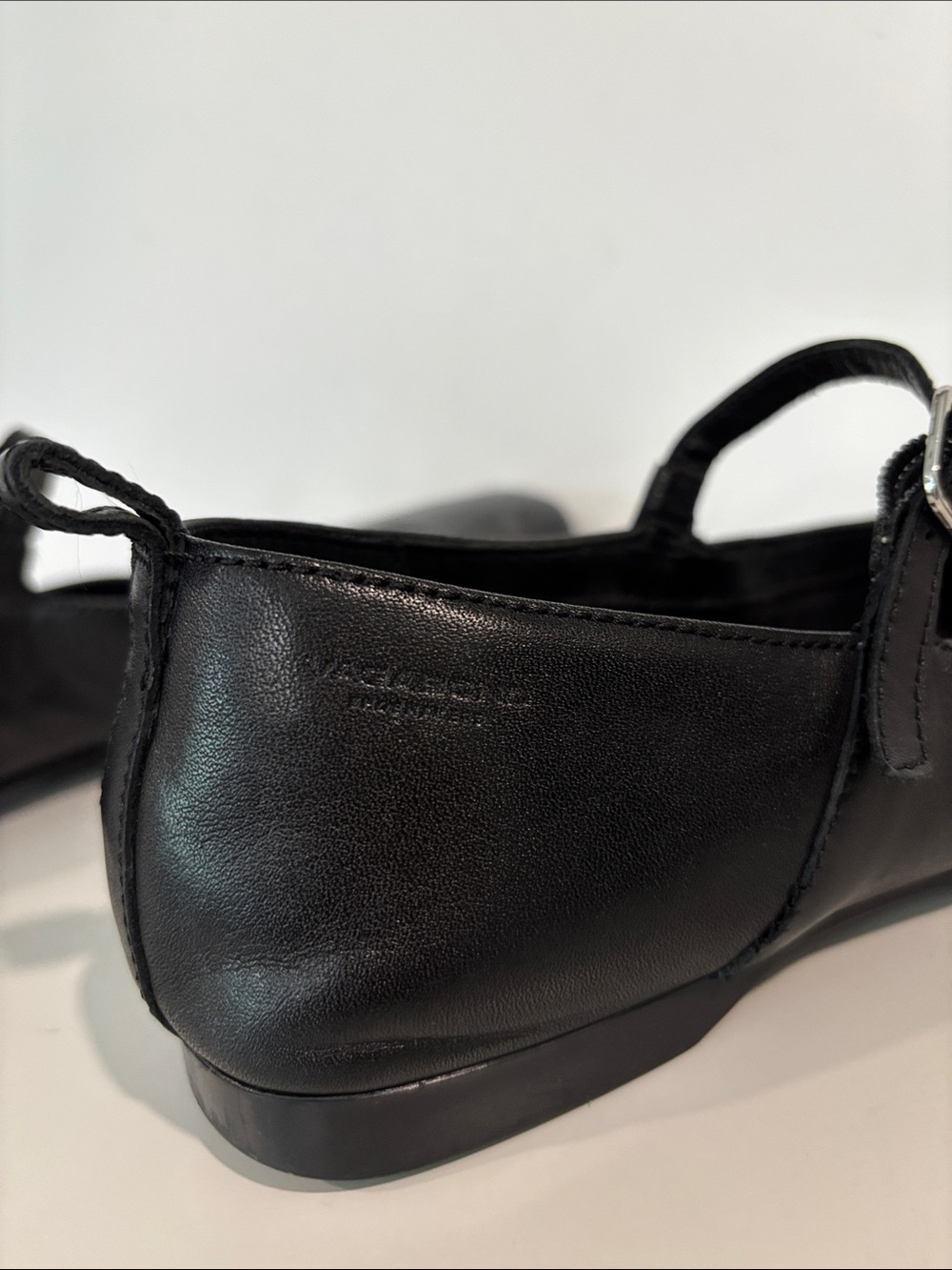 Vagabond Delia Black Leather Mary Jane Ballet Flats EU 38 Square Toe - Picture 7 of 16